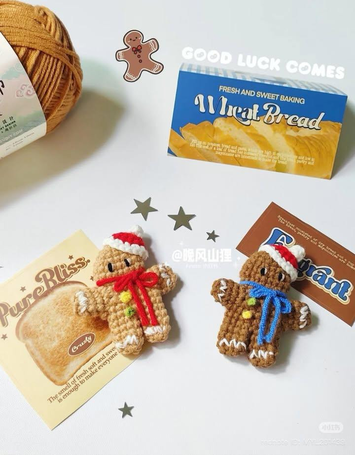 Cute Crochet Gingerbread Man Pattern with Chart