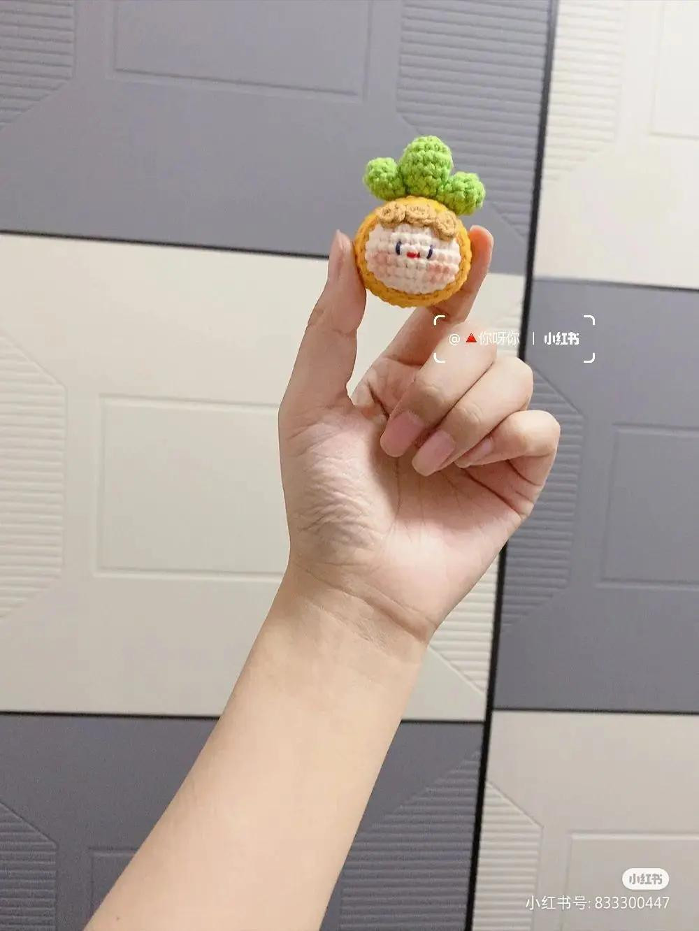 Cute Crochet Green Onion Mochi Doll Pattern Tutorial with Free Chart Instructions