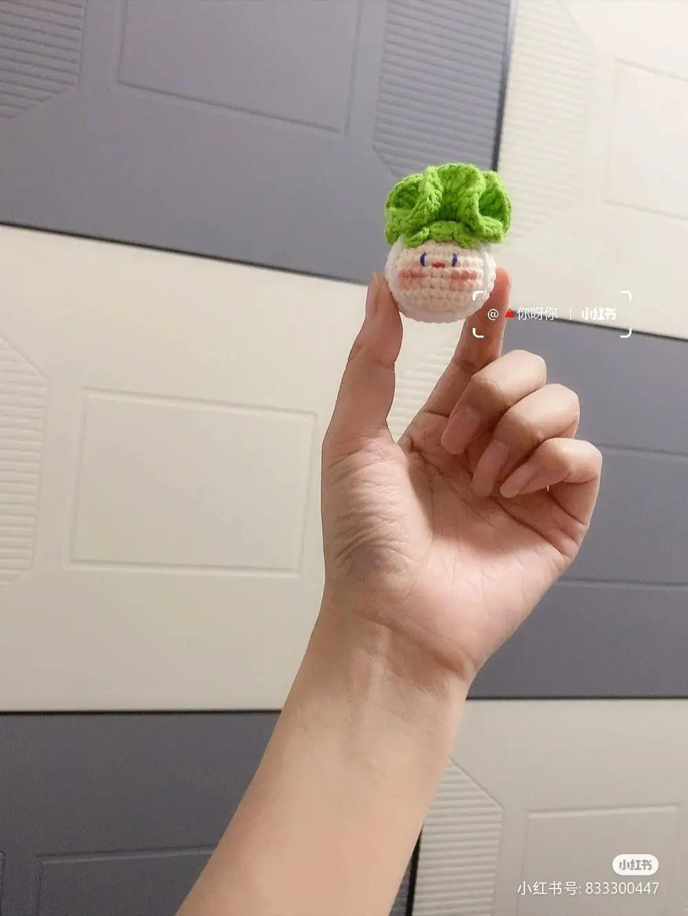 Cute Crochet Green Onion Mochi Doll Pattern Tutorial with Free Chart Instructions