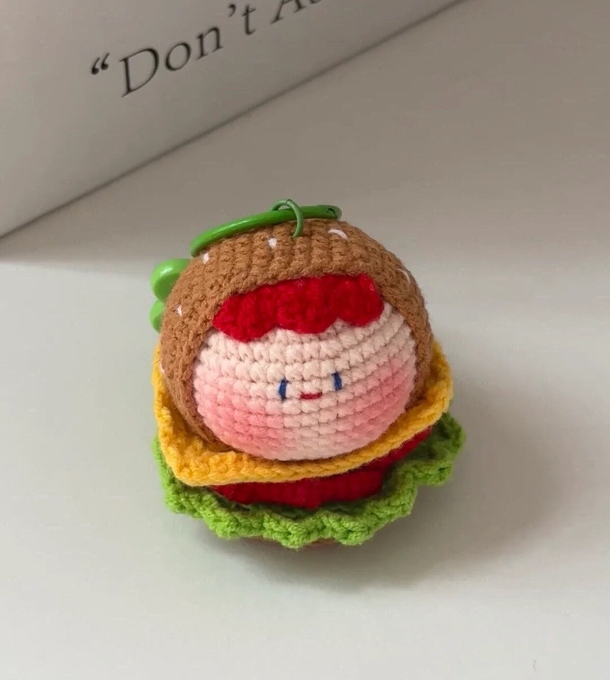Cute Crochet Hamburger Keychain Pattern Tutorial