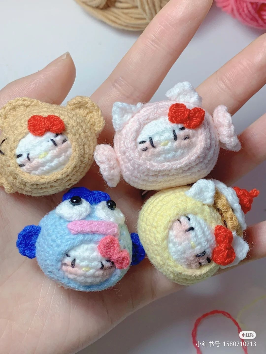 Cute Crochet Hello Kitty Amigurumi Patterns: Candy, Taiyaki, Pudding, Fish