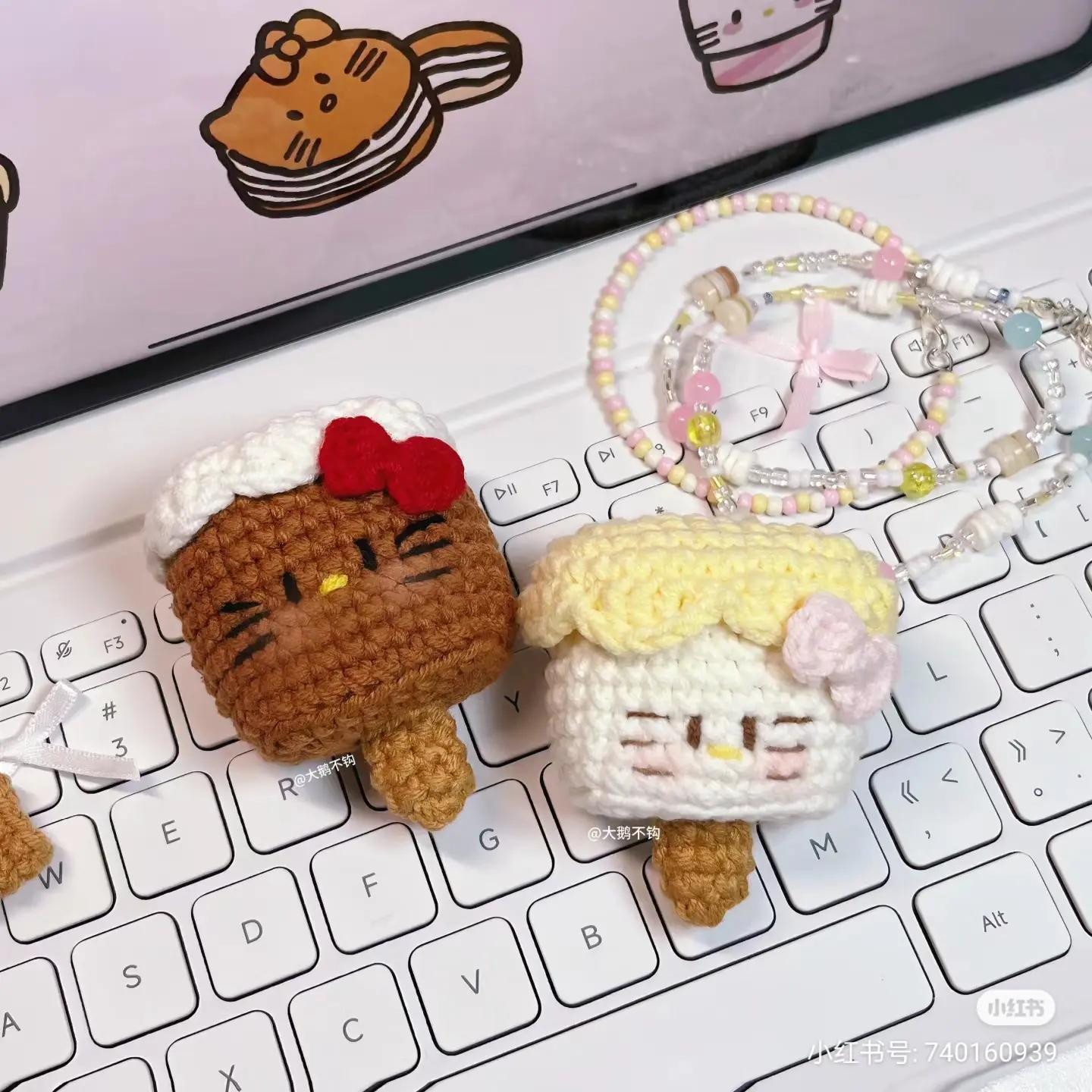 Cute Crochet Hello Kitty Ice Cream Popsicle Pattern Chart Tutorial