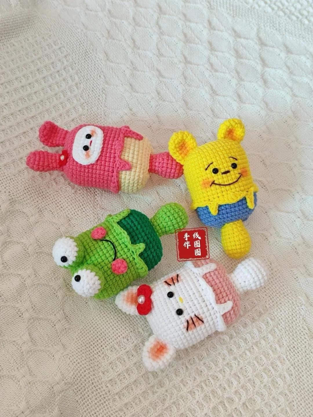 Cute Crochet Ice Cream Popsicle Patterns: Watermelon Pig, My Melody, and Hello Kitty Amigurumi Tutorials