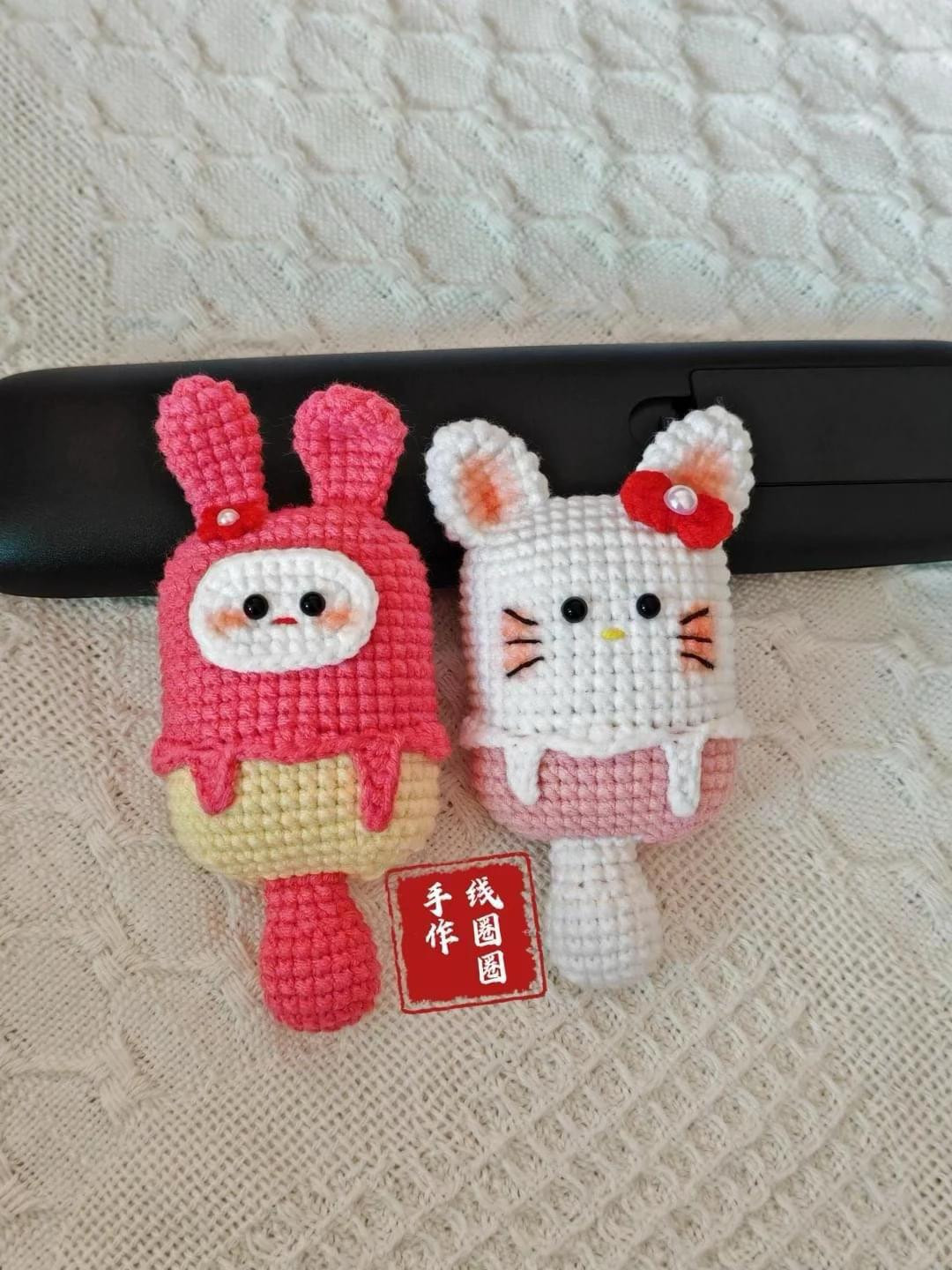 Cute Crochet Ice Cream Popsicle Patterns: Watermelon Pig, My Melody, and Hello Kitty Amigurumi Tutorials