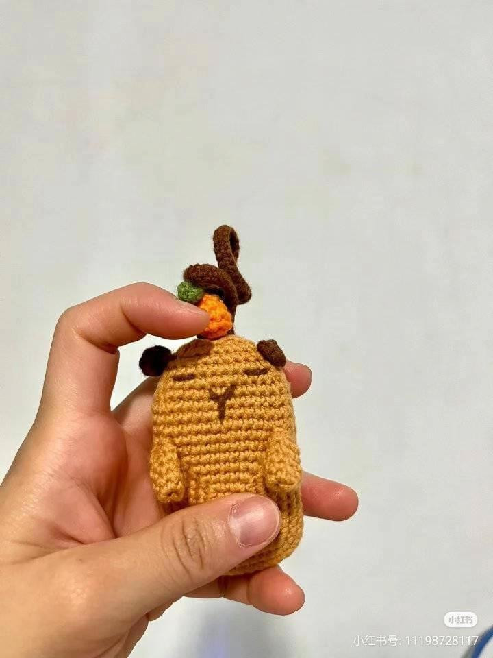 Cute Crochet Keychain Case and Lying Cat Storage Pattern