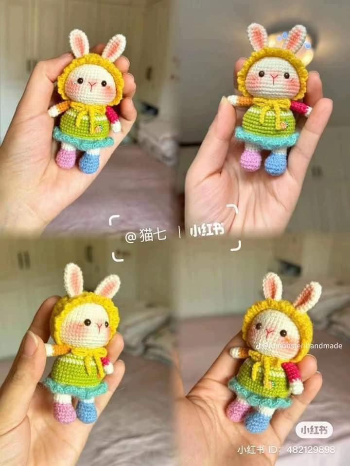 Cute Crochet Keychain Case and Lying Cat Storage Pattern