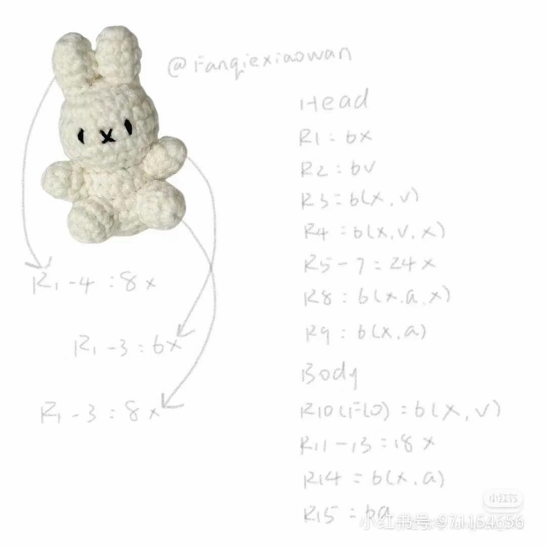 Cute Crochet Keychain Case and Lying Cat Storage Pattern