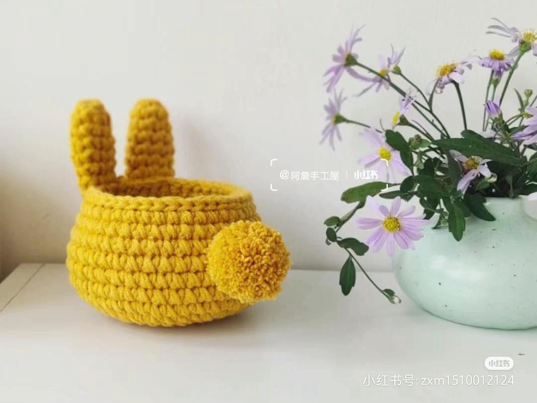 Cute Crochet Keychain Case and Lying Cat Storage Pattern