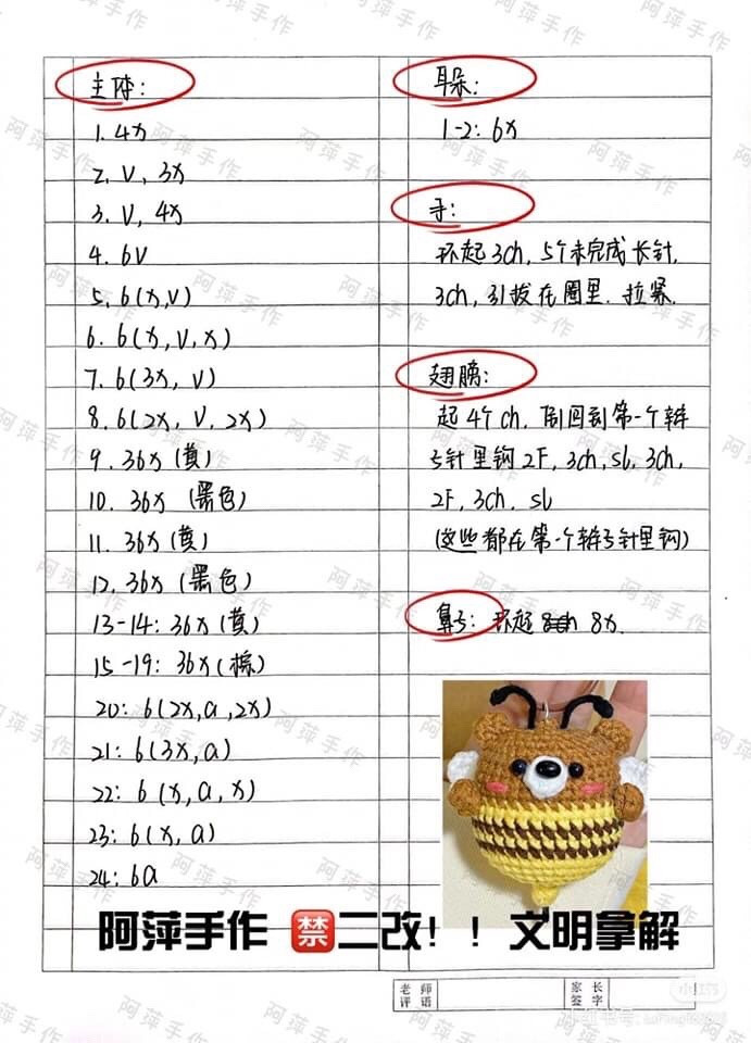 Cute Crochet Keychains: Pig in Ice Cream Cone and Bear Bee Amigurumi Patterns