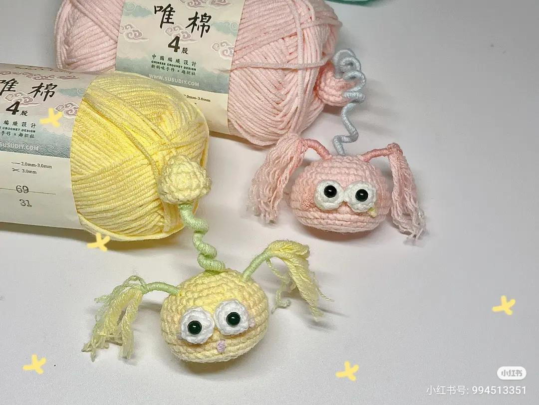 Cute Crochet Monster Sister Amigurumi Pattern Chart with Step-by-Step ...