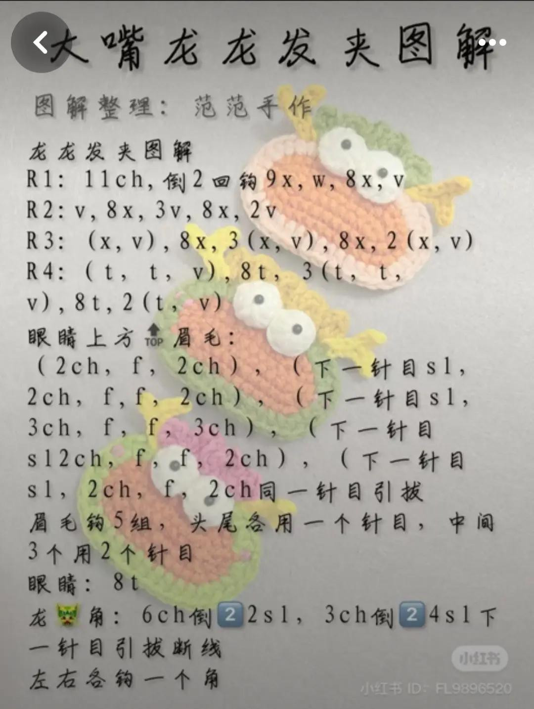 Cute Crochet Patterns Collection: Cat Face Flat Chart, Strawberry Bear Amigurumi, and Hamburger Rabbit Ice Cream Tutorial