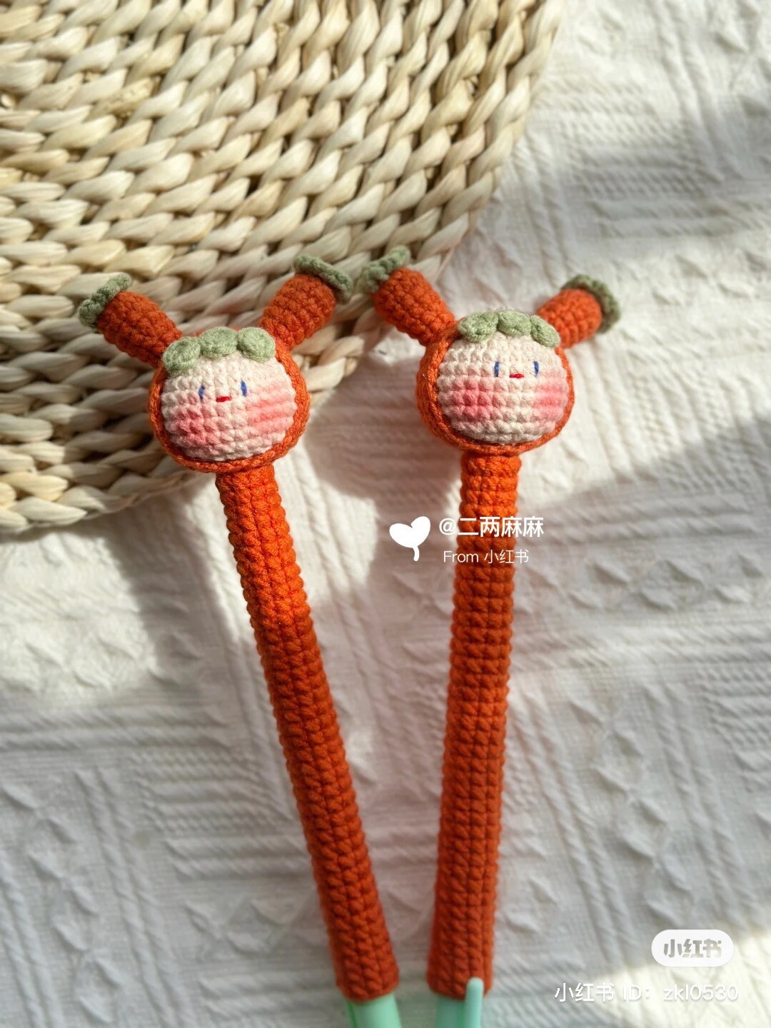 Cute Crochet Pen Topper Dolls Tutorial Chart