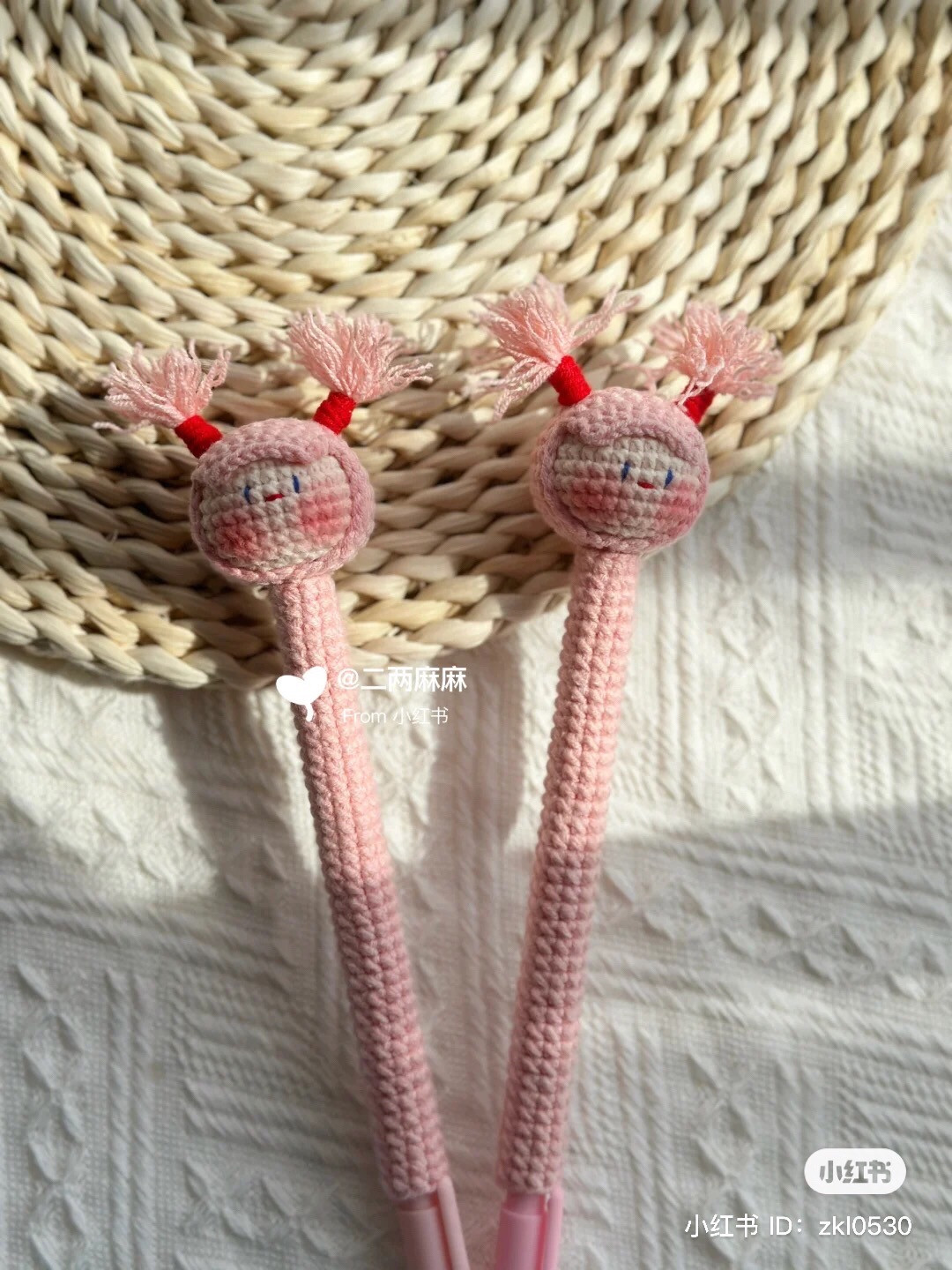 Cute Crochet Pen Topper Dolls Tutorial Chart