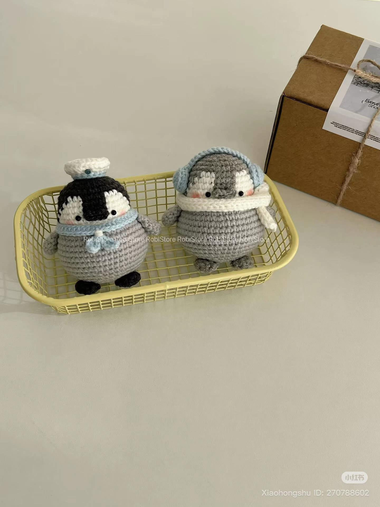Cute Crochet Penguin Doll with Sailor and Earphone Outfit Pattern