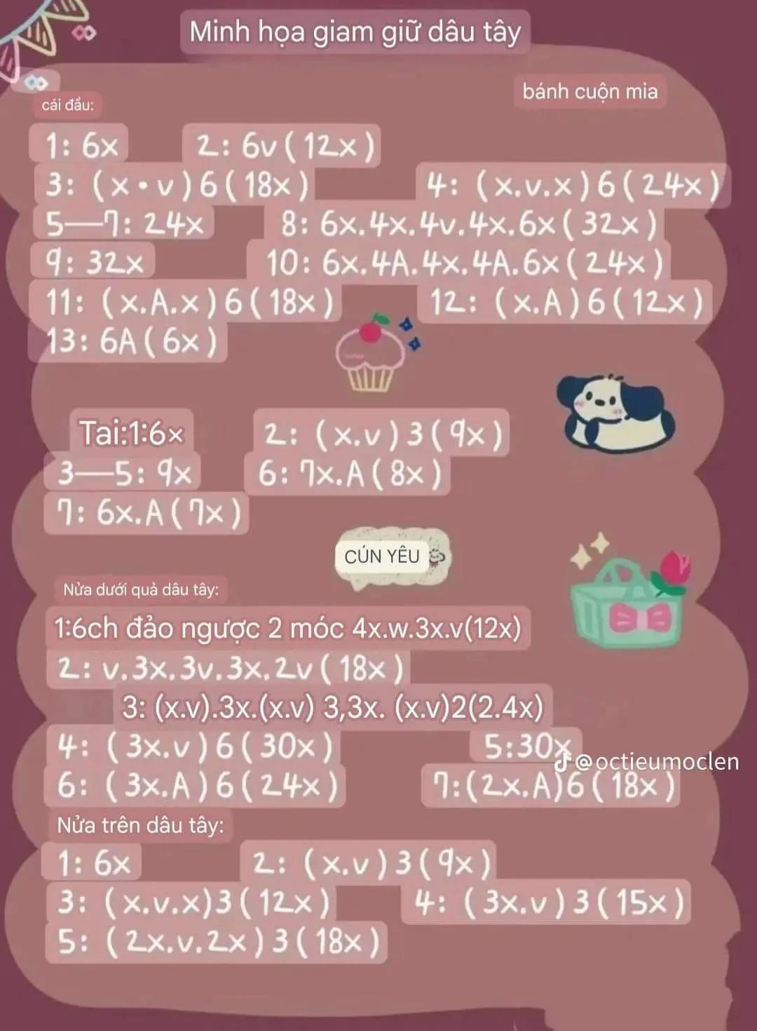 Cute Crochet Pig Skewer and Bear Cookie Amigurumi Patterns with Free Chart Instructions