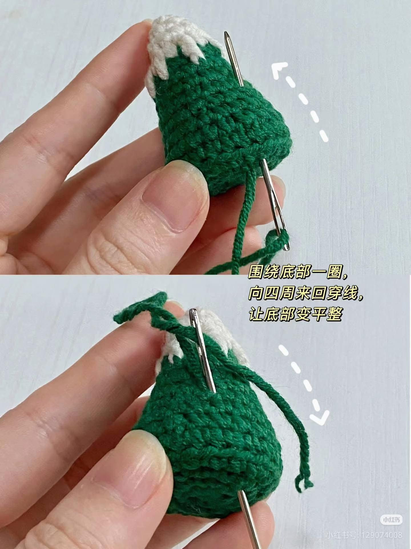 Cute Crochet Pine Tree Doll Keychain Pattern