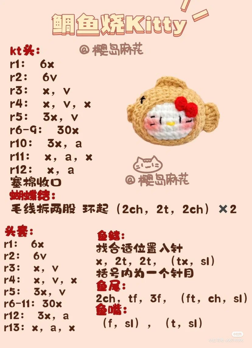 Cute Crochet Pudding Kitty Amigurumi Pattern Tutorial