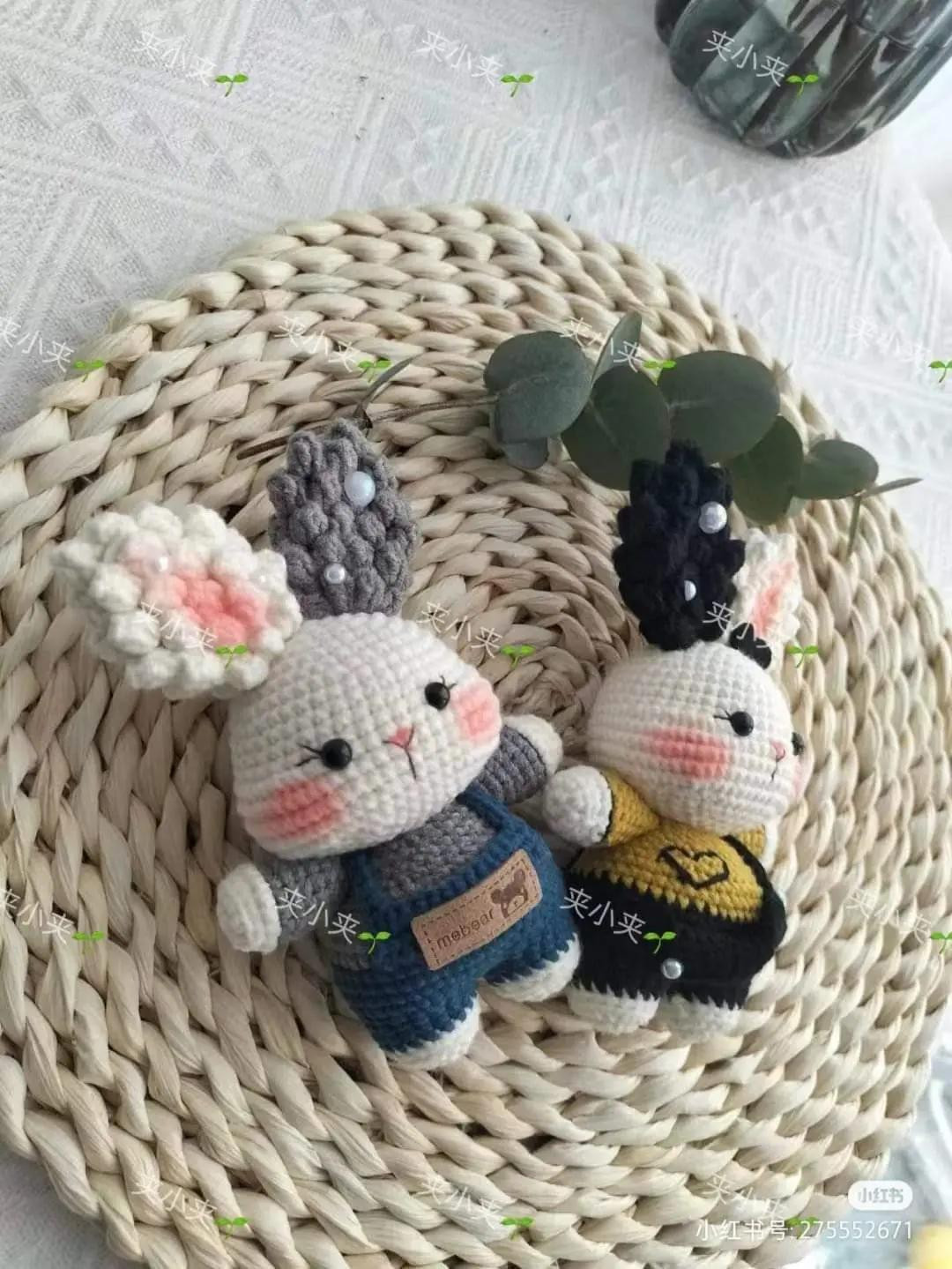 Cute Crochet Rabbit Doll Pattern Chart