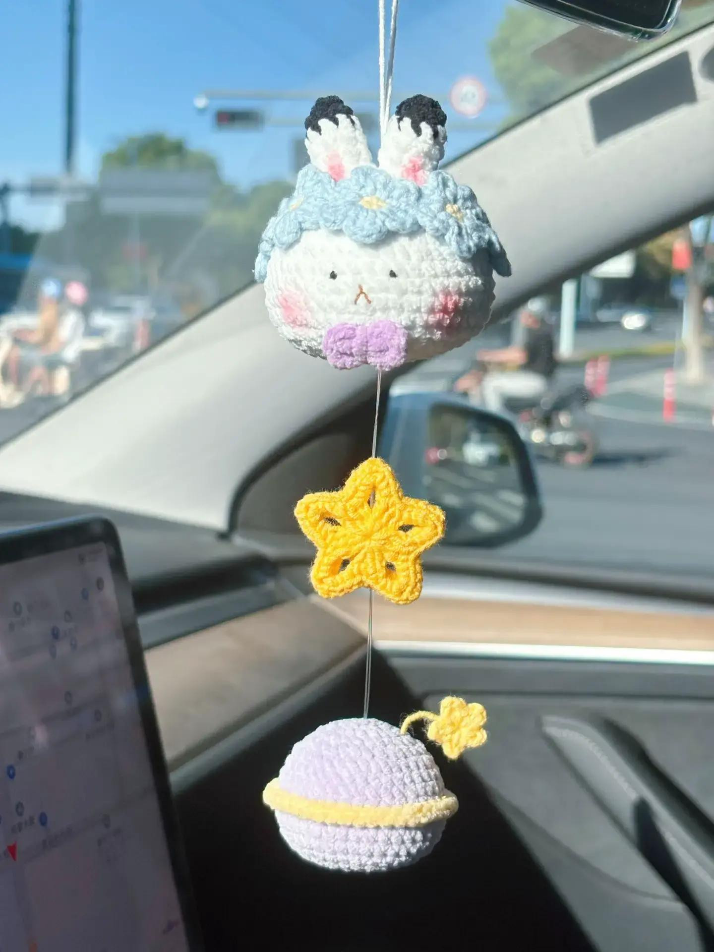 Cute Crochet Rabbit Wind Chime Pattern with Star and Planet