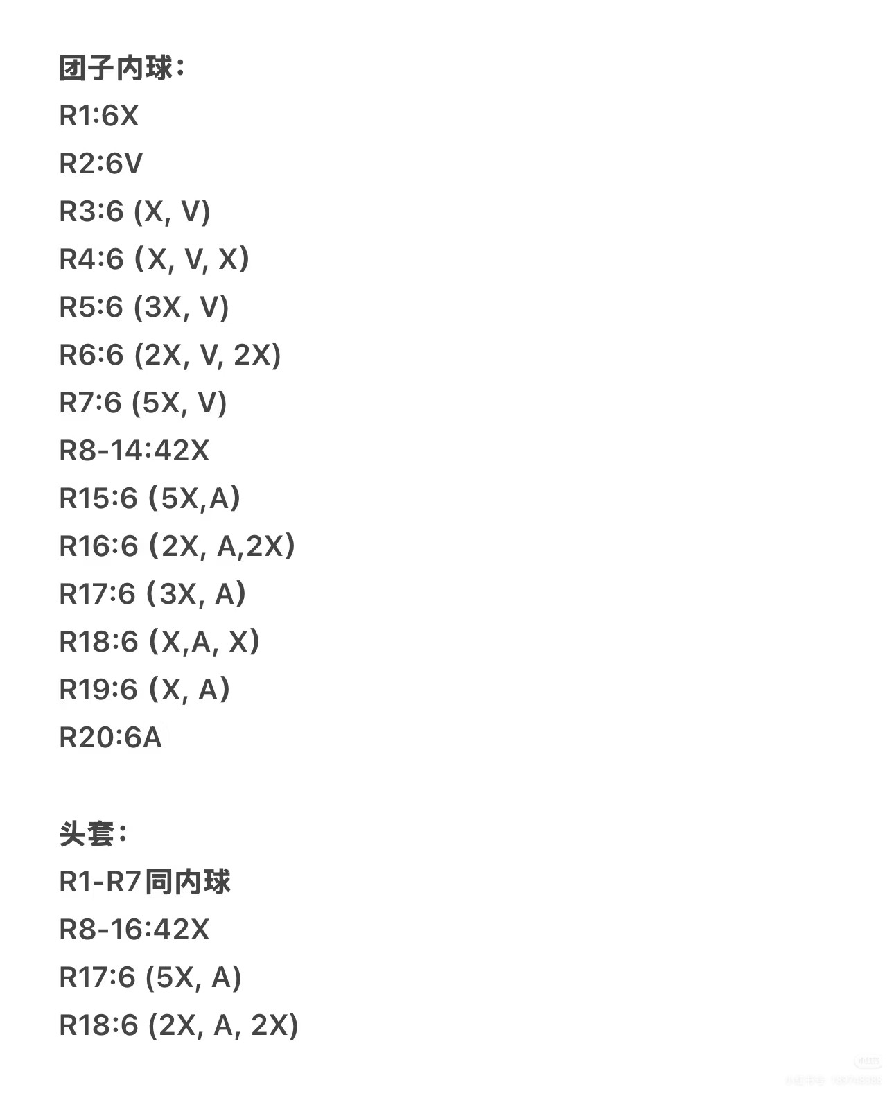 Cute Crochet Santa Claus Ball Doll Pattern Chart