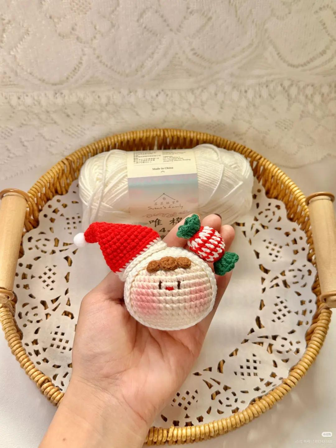 Cute Crochet Santa Claus Ball Doll Pattern Chart