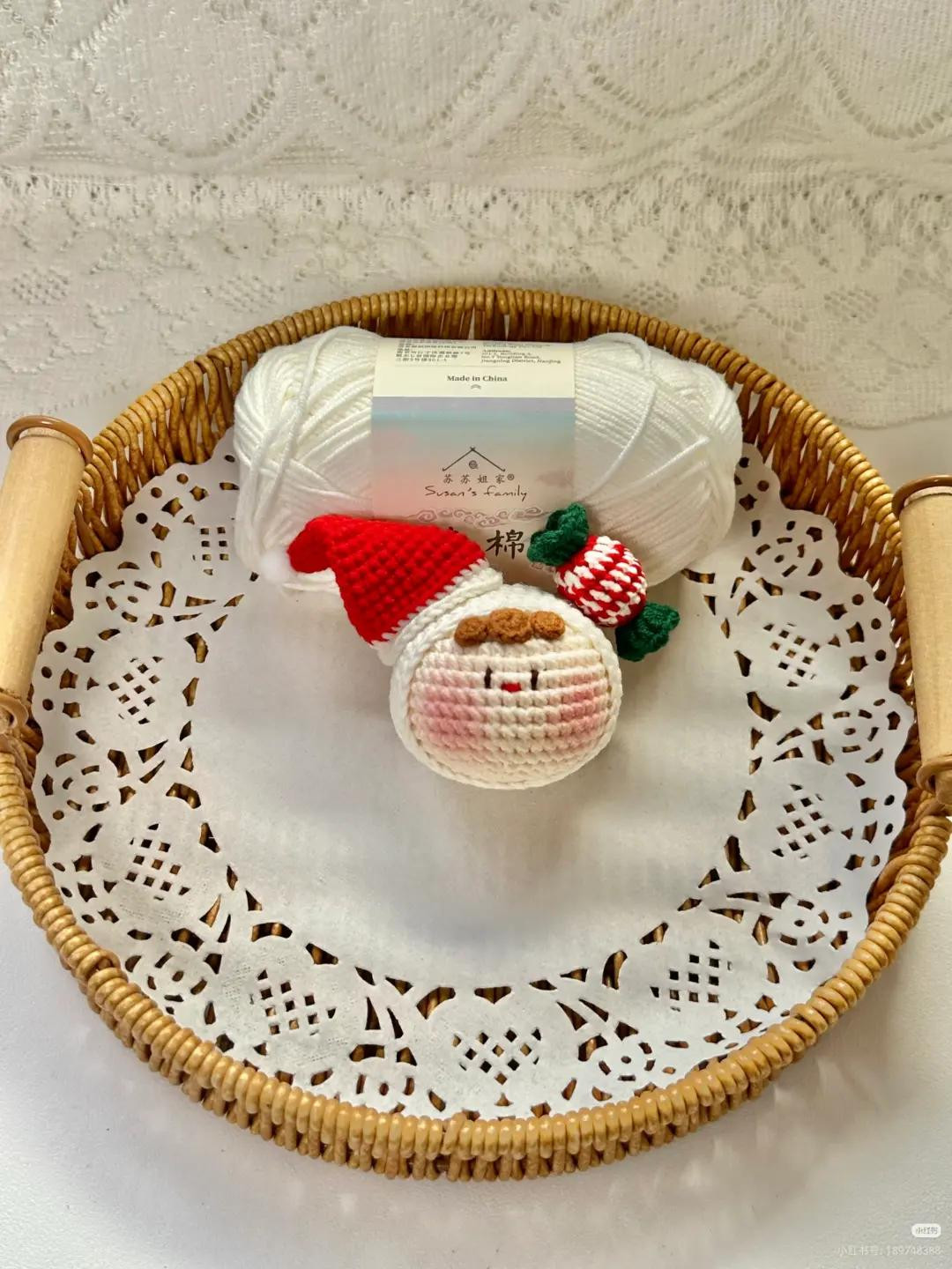 Cute Crochet Santa Claus Ball Doll Pattern Chart