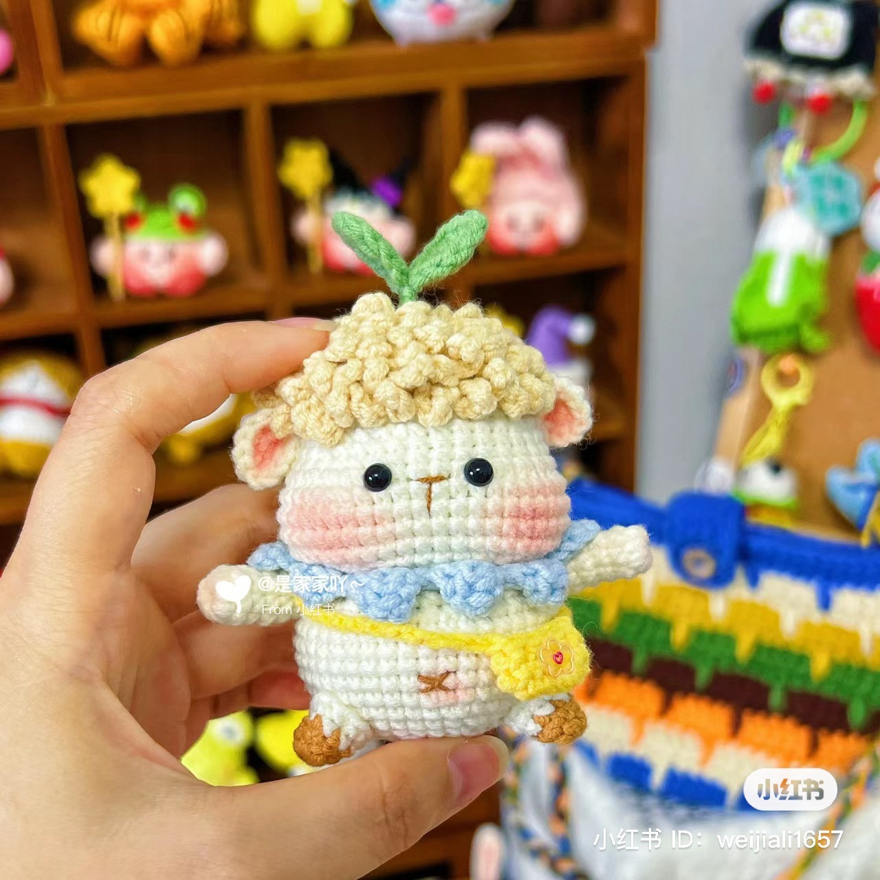 Cute Crochet Sheep Doll Pattern with Chart Instructions