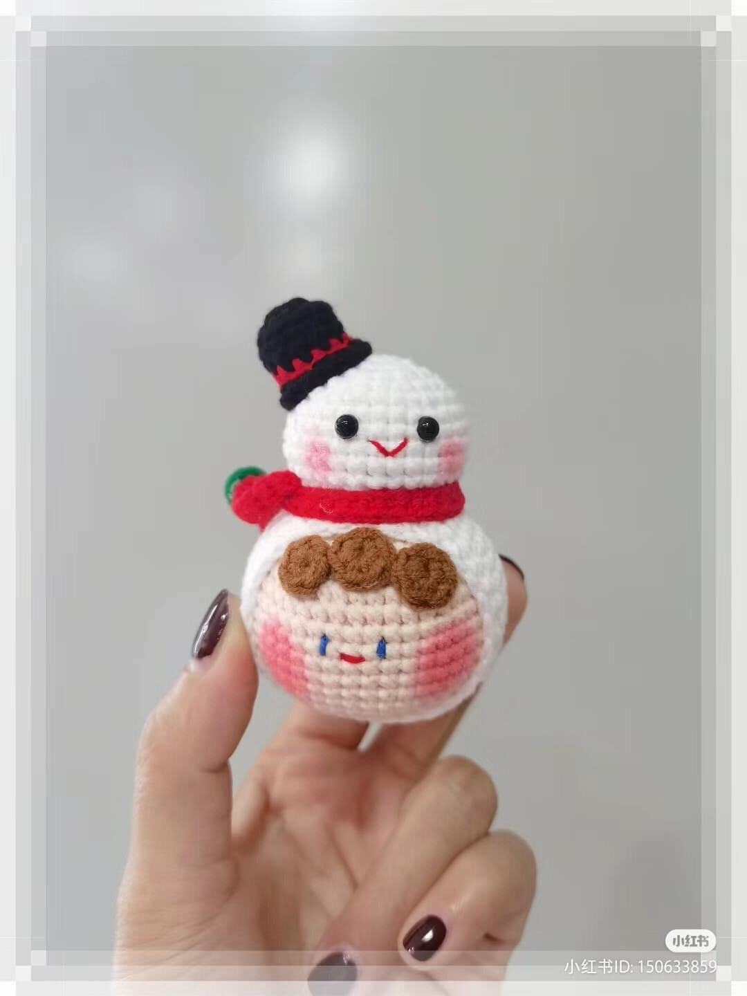 Cute Crochet Snowman Amigurumi Pattern Chart