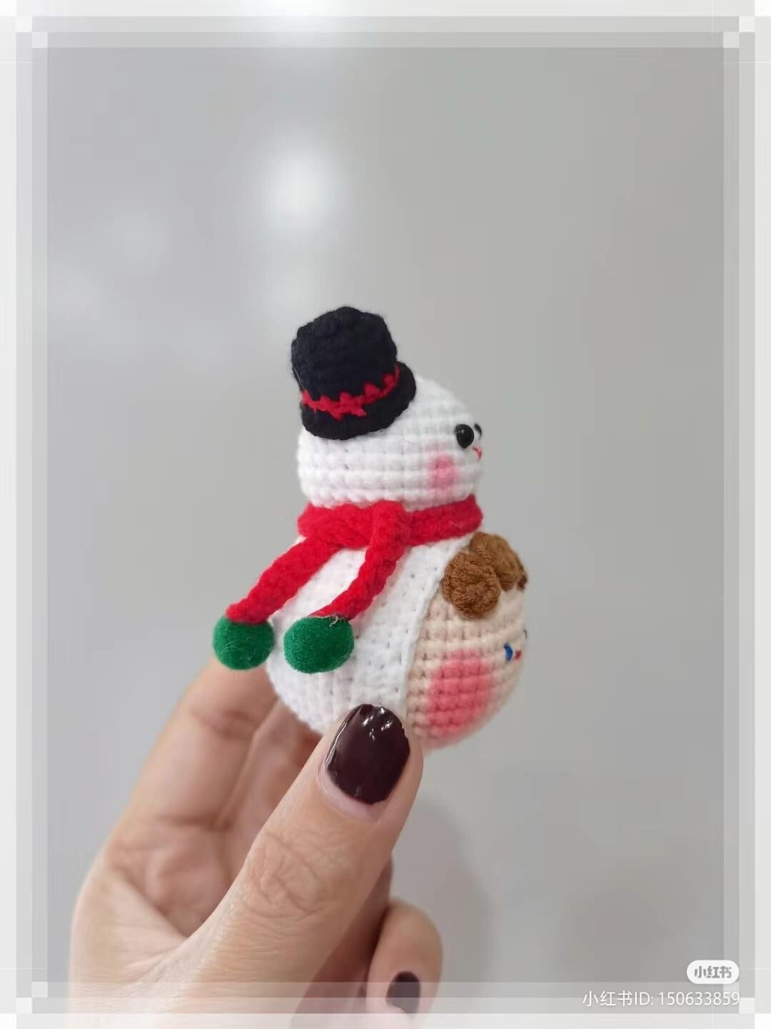 Cute Crochet Snowman Amigurumi Pattern Chart