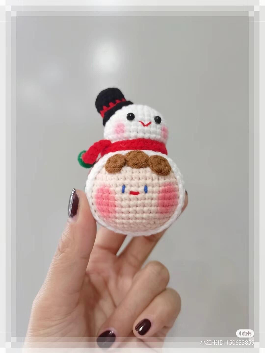Cute Crochet Snowman Amigurumi Pattern Chart