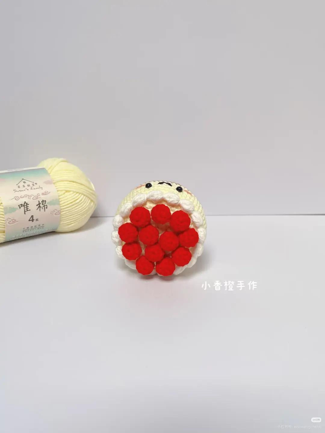 Cute Crocheted Cherry Cake Amigurumi Pattern