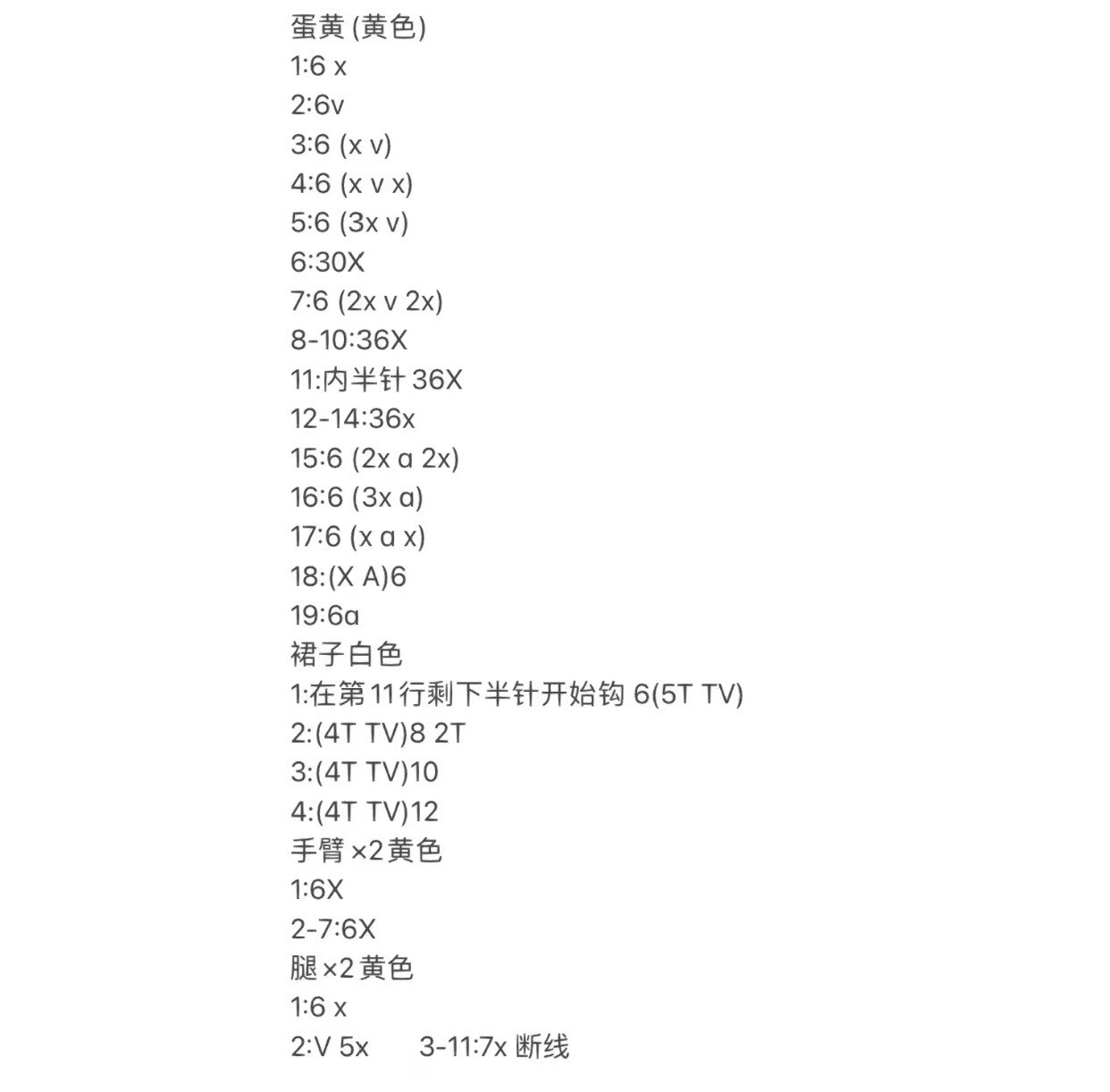 Cute Crocheted Fried Egg Character Keychain Pattern with Yellow Yolk and White Skirt