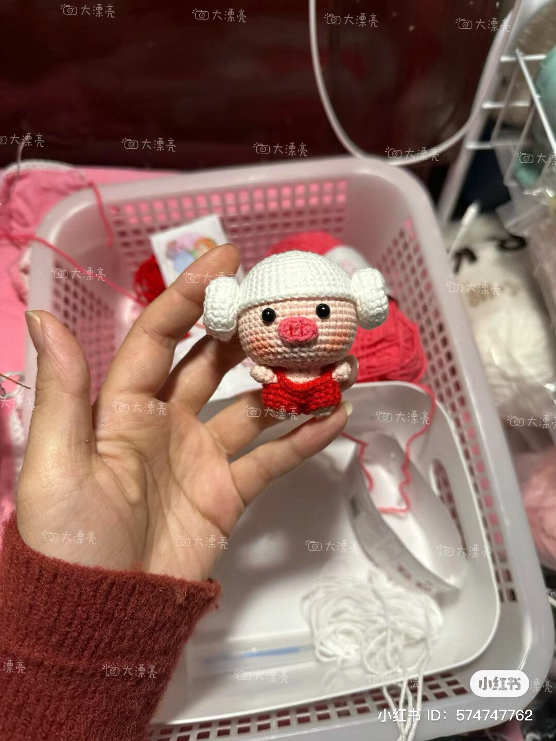 Cute Crocheted Pig Doll Pattern with Hat and Overalls