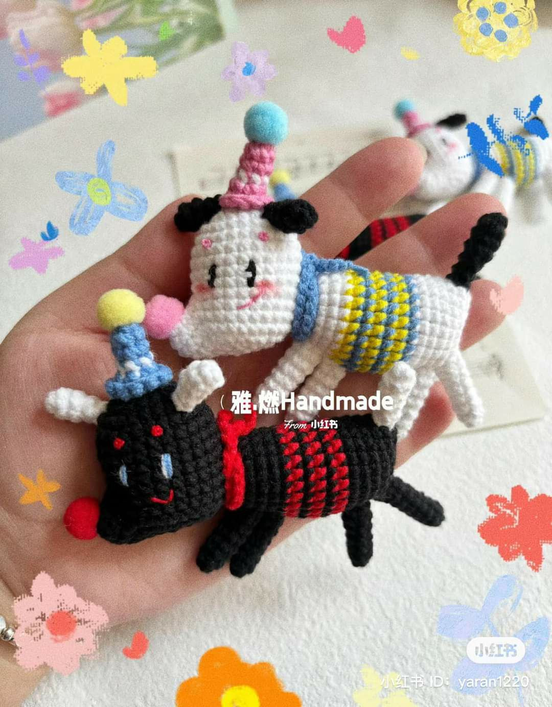 Cute Crocheted Puppy Keychain Pattern Chart