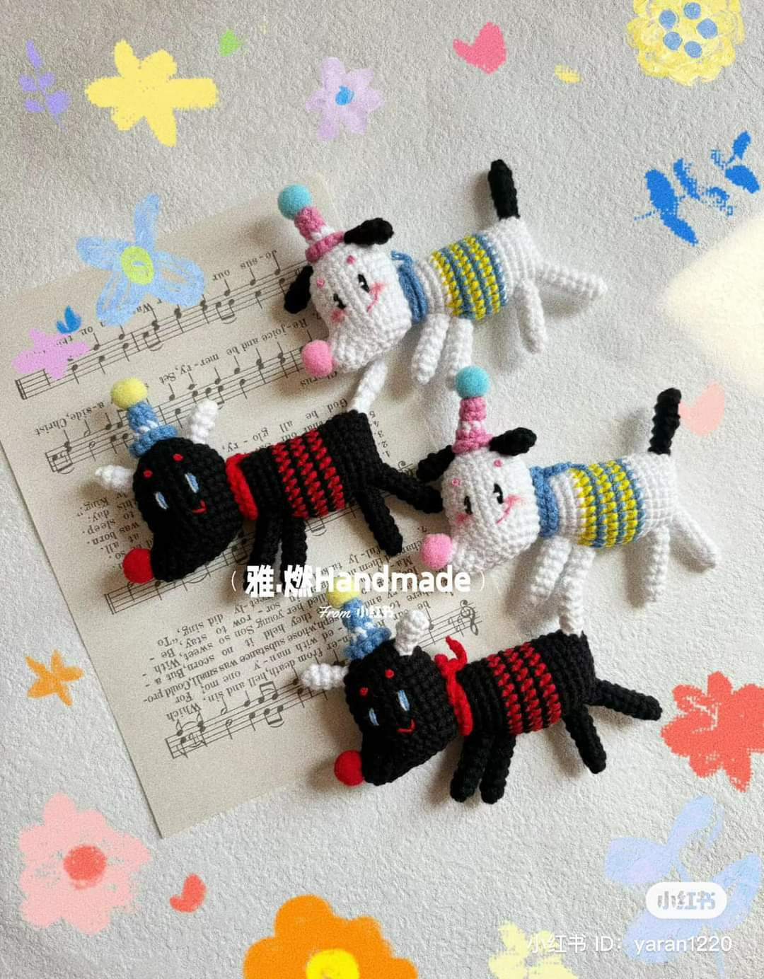 Cute Crocheted Puppy Keychain Pattern Chart