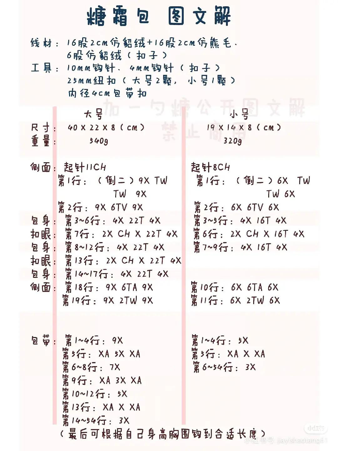 Cute Fluffy Crochet Bag Pattern with Written Instructions in Pastel Colors