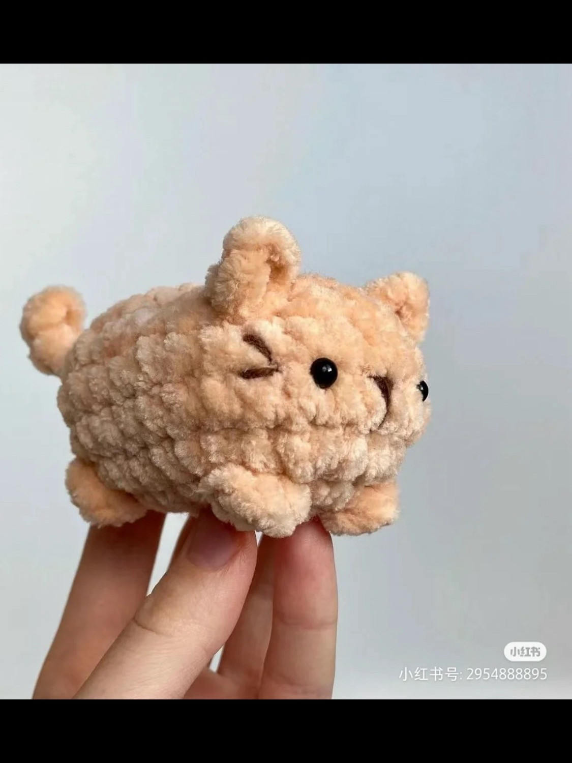 Cute Fluffy Peach Cat Amigurumi Crochet Pattern Chart