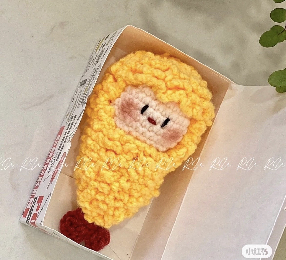 Cute Fried Chicken Amigurumi Crochet Pattern
