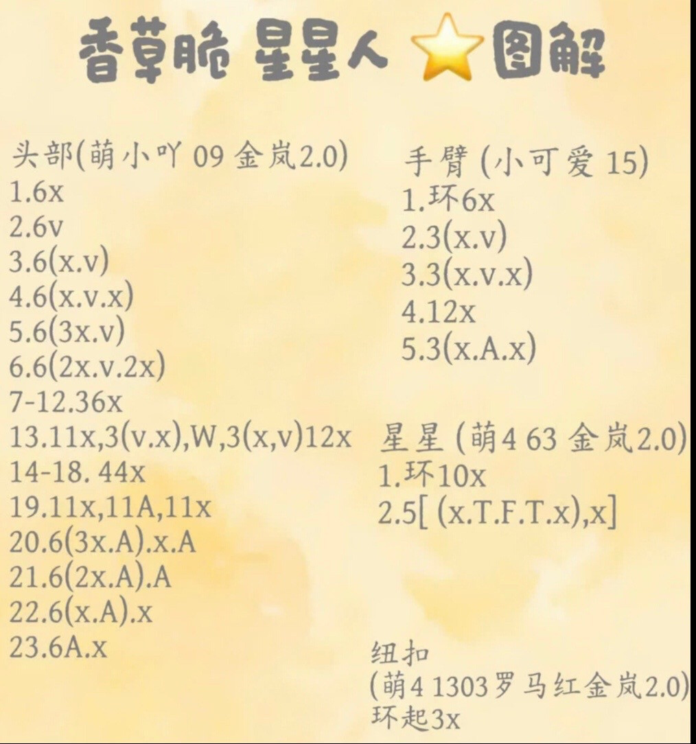 Cute Gingerbread Starman Amigurumi Crochet Pattern