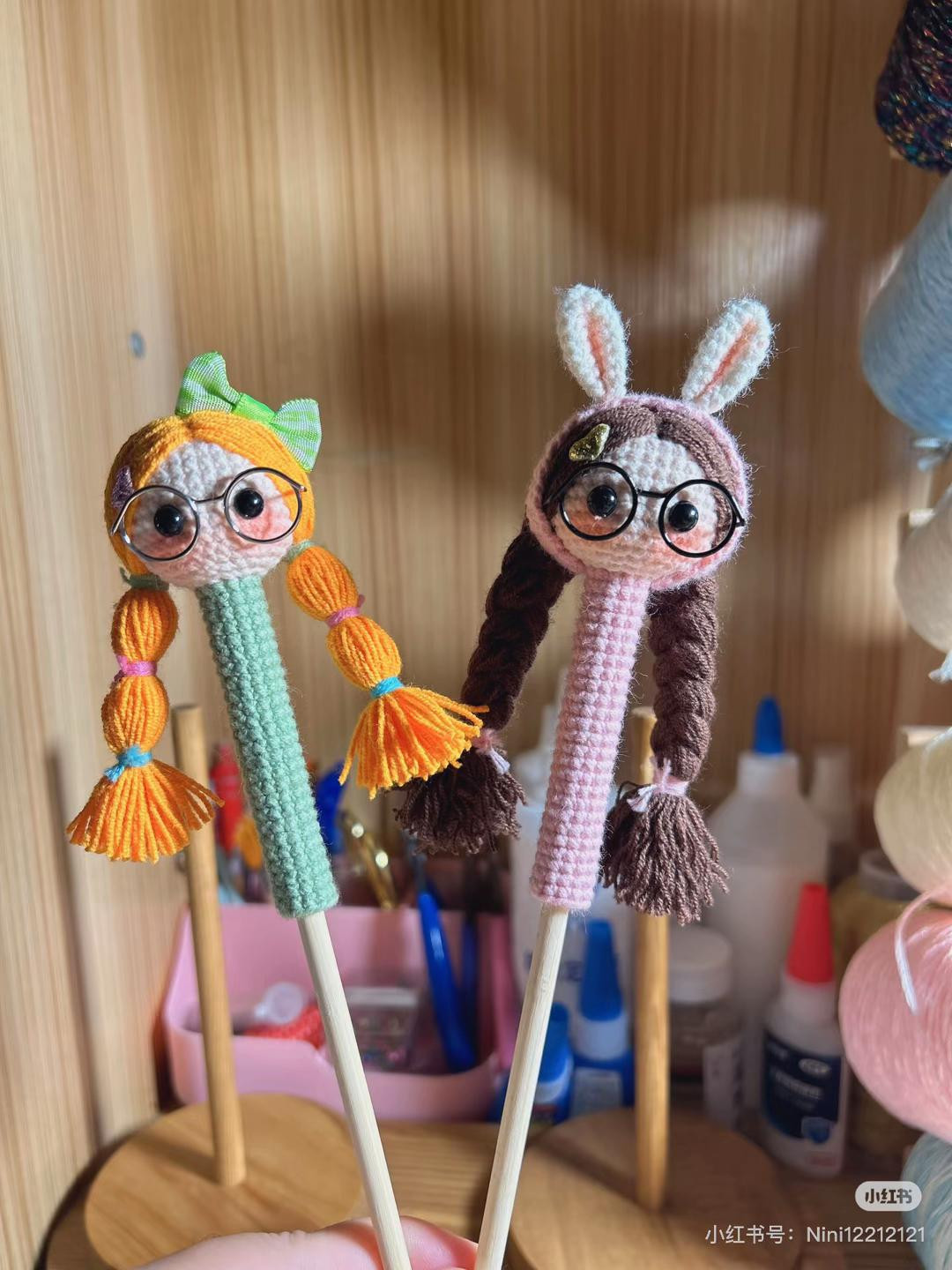 Cute Girl Crochet Pen Top Tutorial Chart