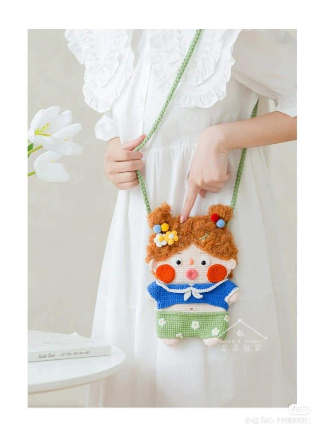 Cute Girl Doll Bag Crochet Pattern Chart