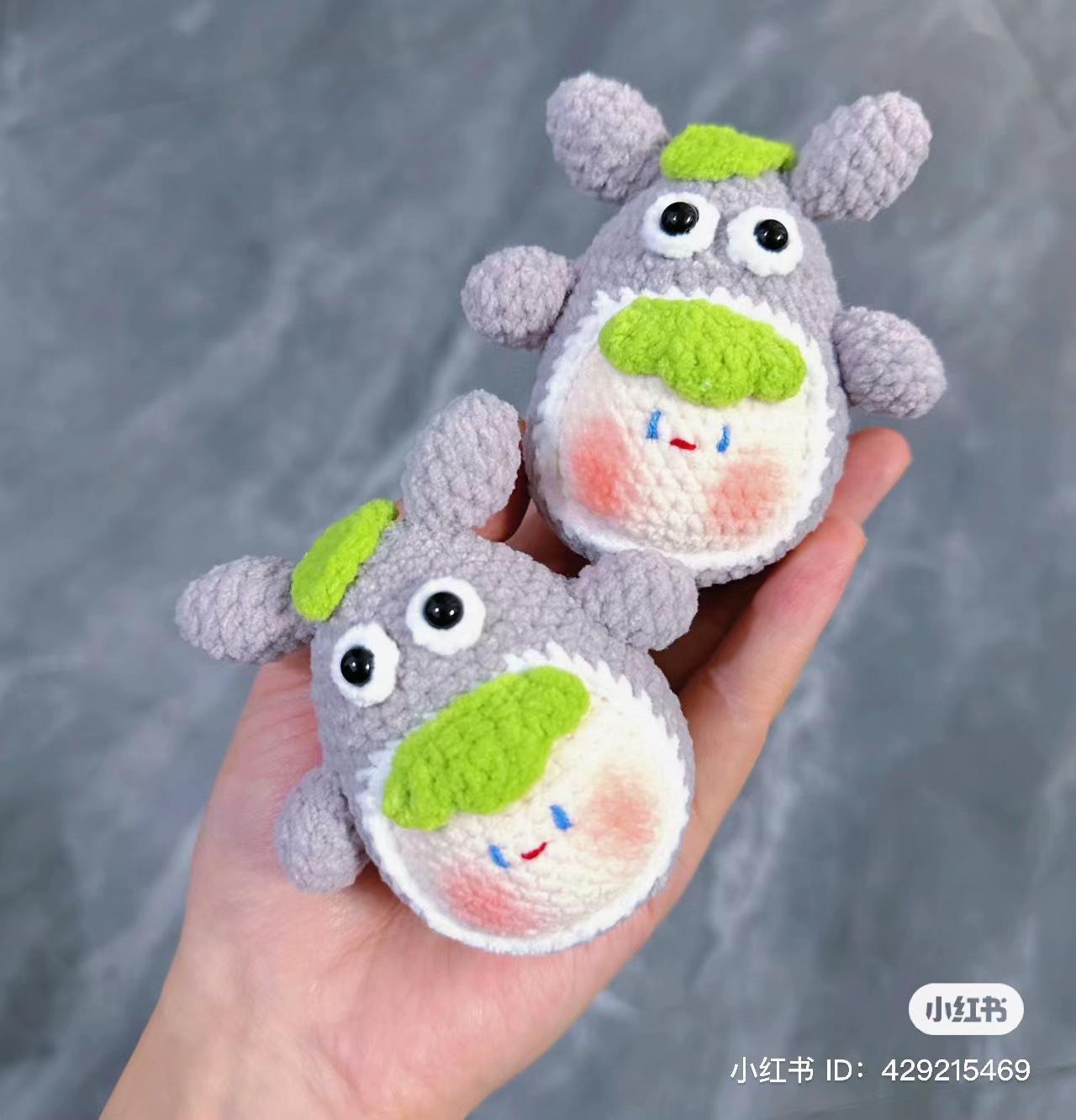 Cute Gray Totoro Amigurumi Doll Crochet Pattern