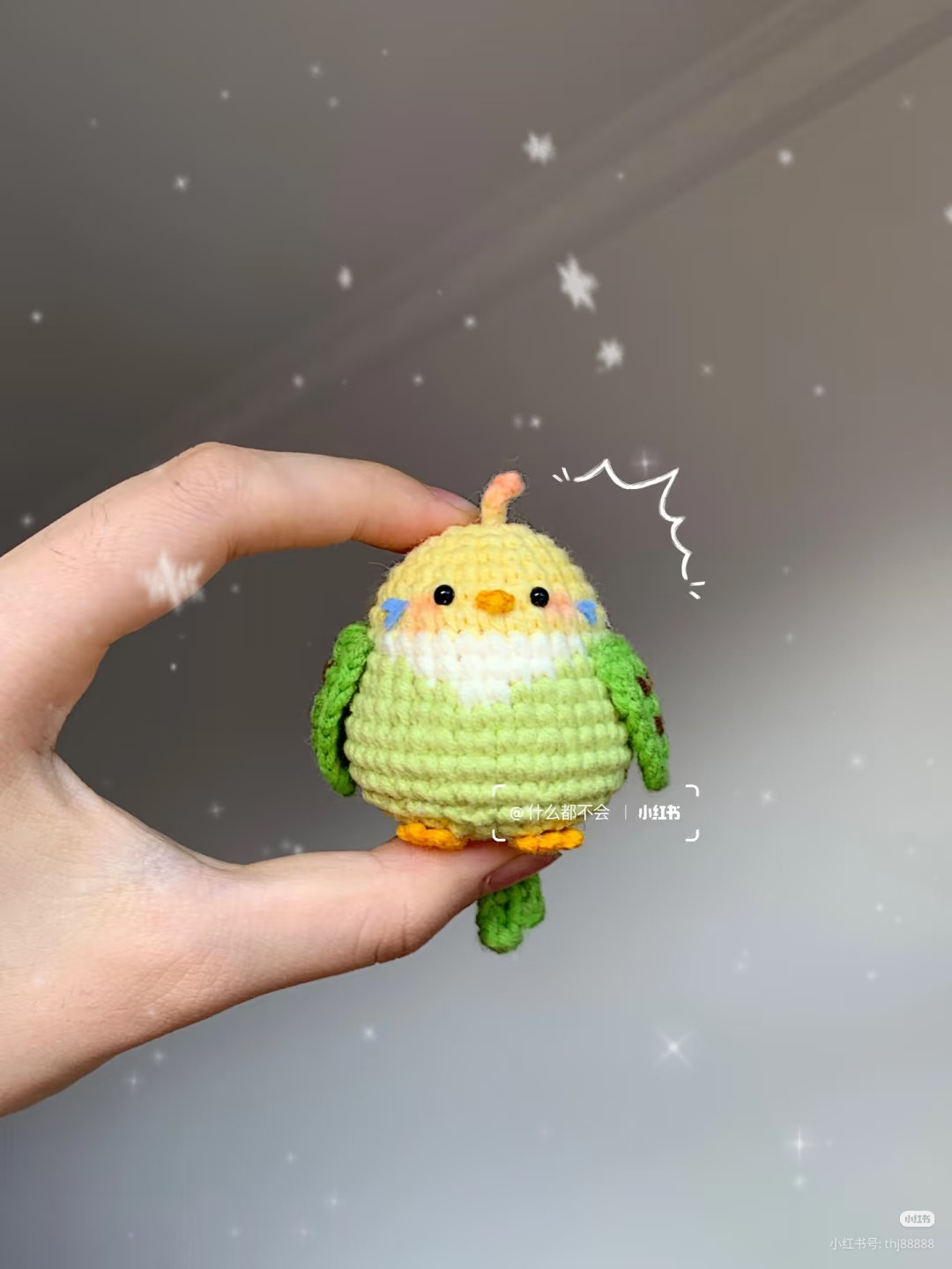 Cute Green and Yellow Crochet Bird Amigurumi Pattern