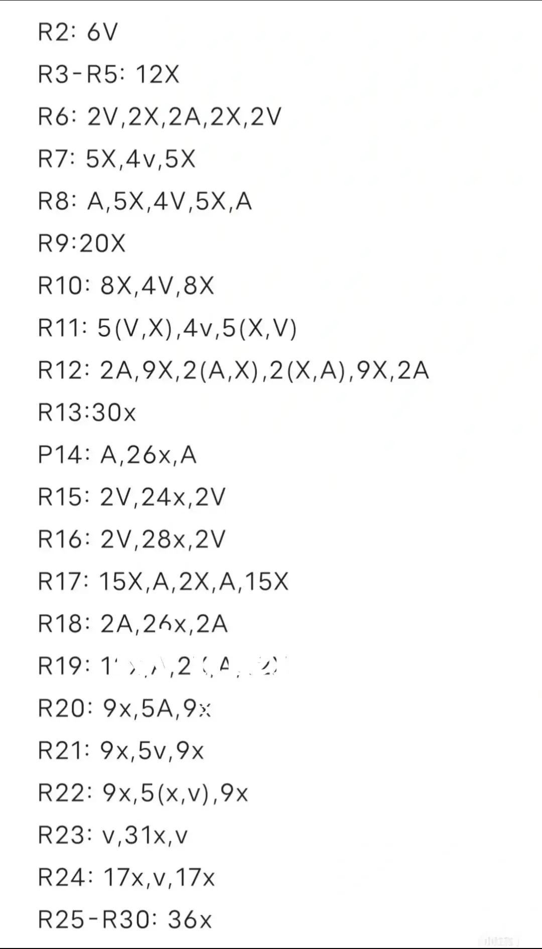 Cute Green Caterpillar Amigurumi Doll Crochet Pattern Chart