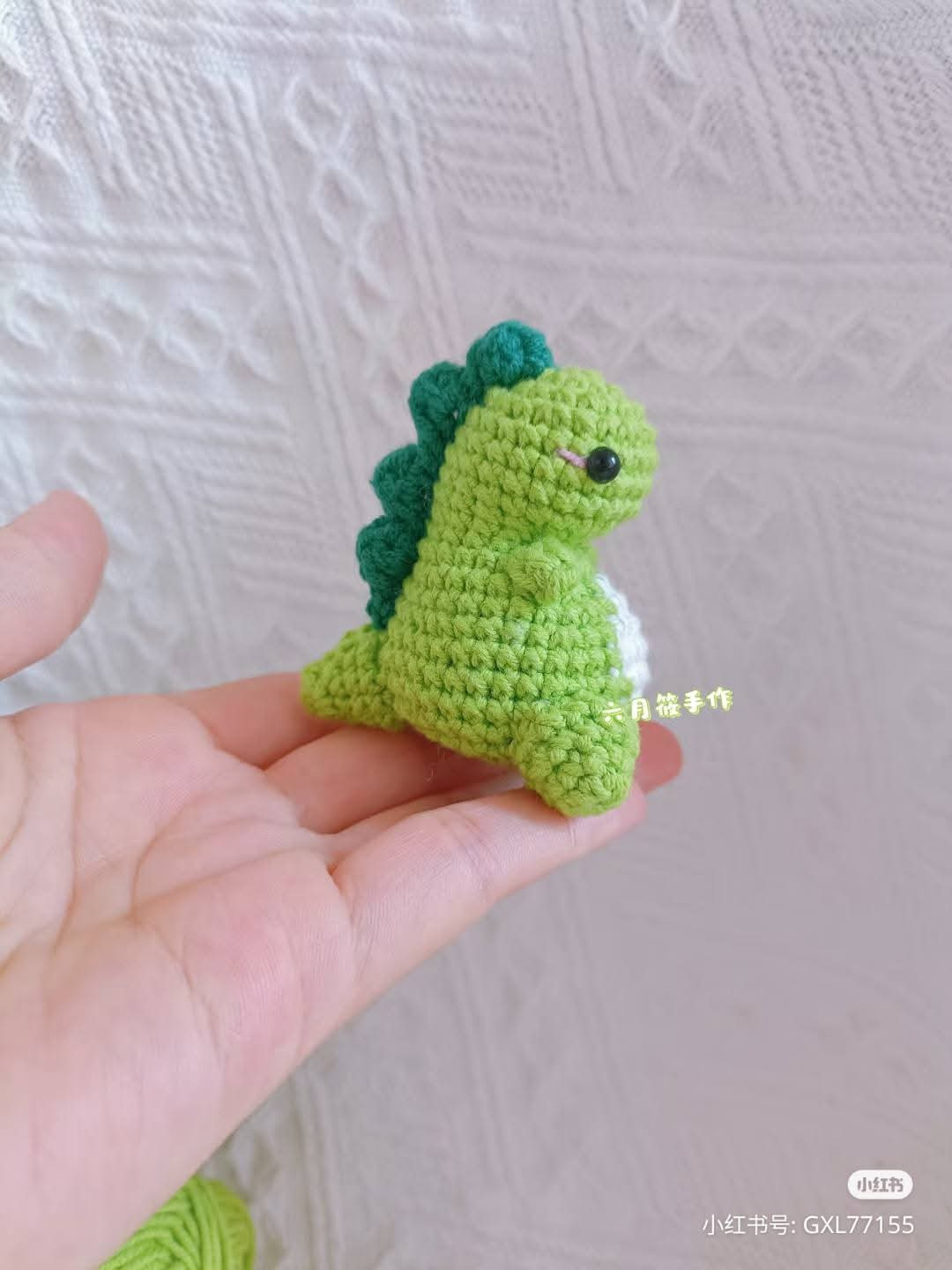 Cute Green Crochet Dinosaur Amigurumi Pattern