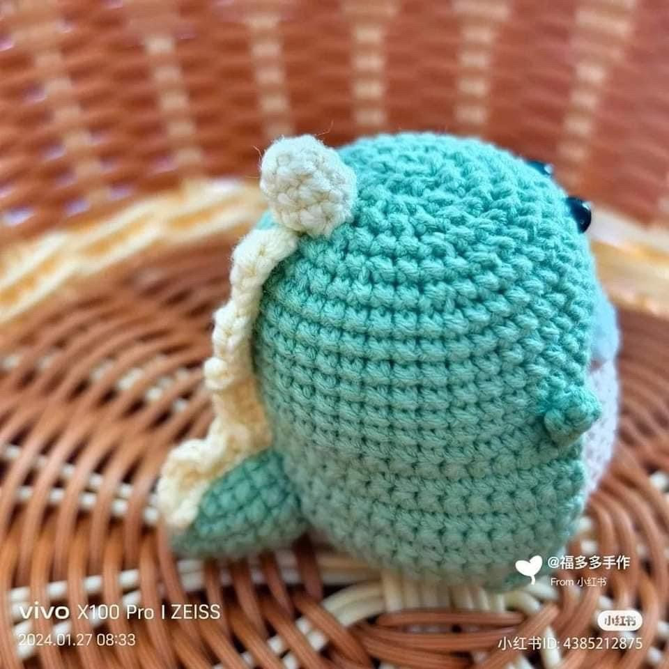 Cute Green Dinosaur Amigurumi Crochet Pattern and Tutorial