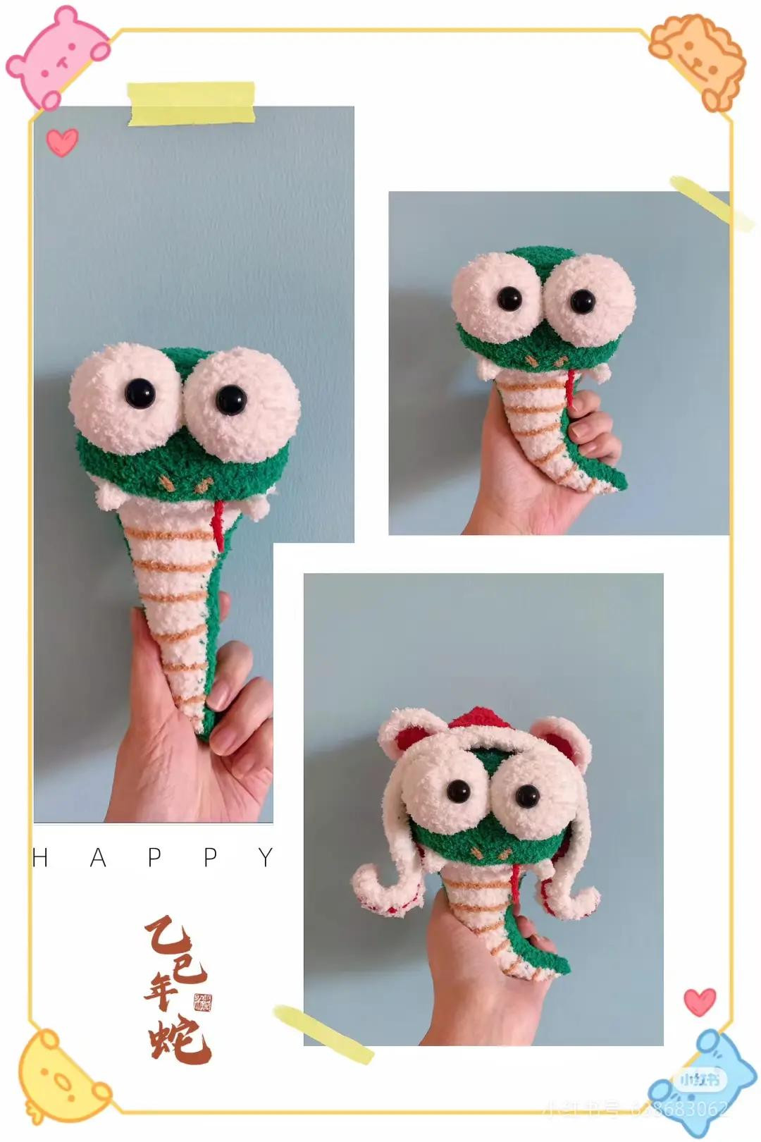 Cute Green Snake Amigurumi Crochet Pattern with Hat Tutorial