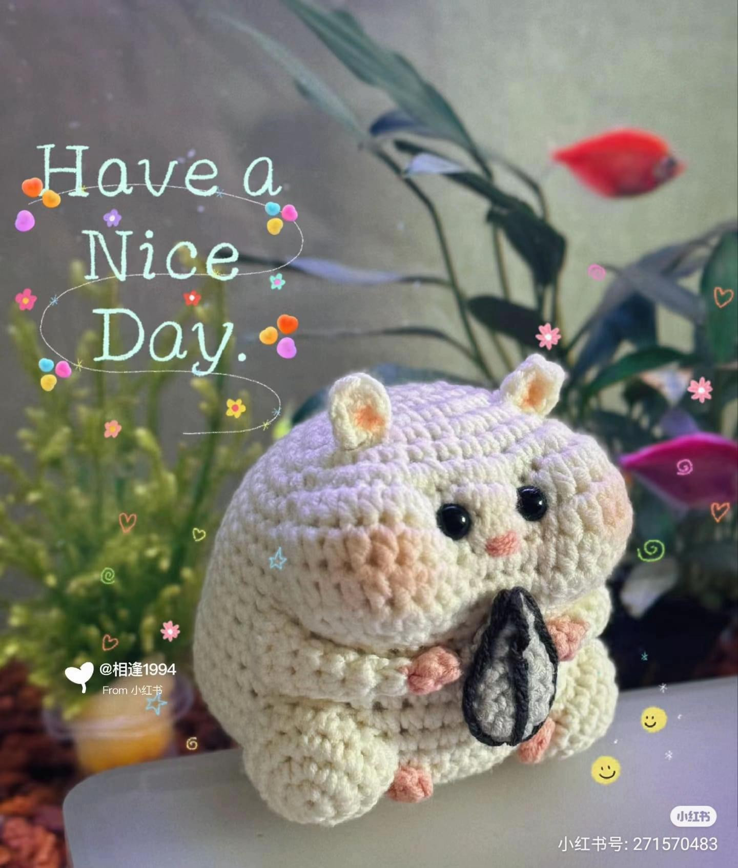 Cute Hamster Amigurumi Crochet Pattern Chart