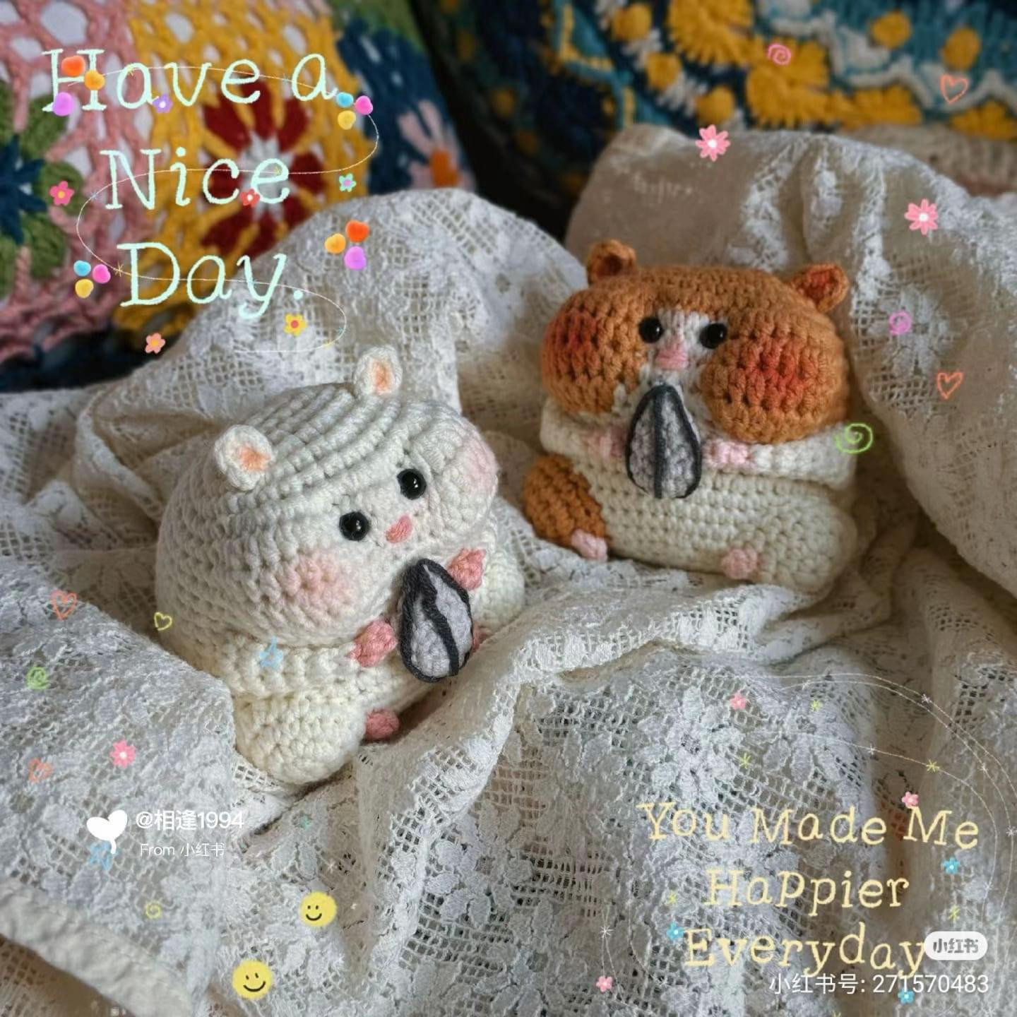 Cute Hamster Amigurumi Crochet Pattern Chart