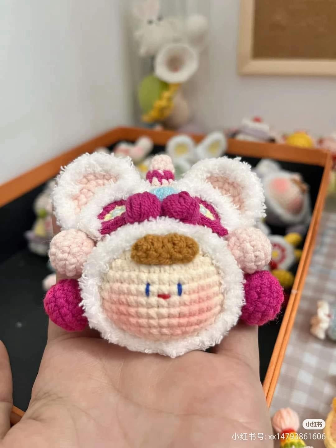 Cute Lion Dance Mochi Amigurumi Crochet Pattern